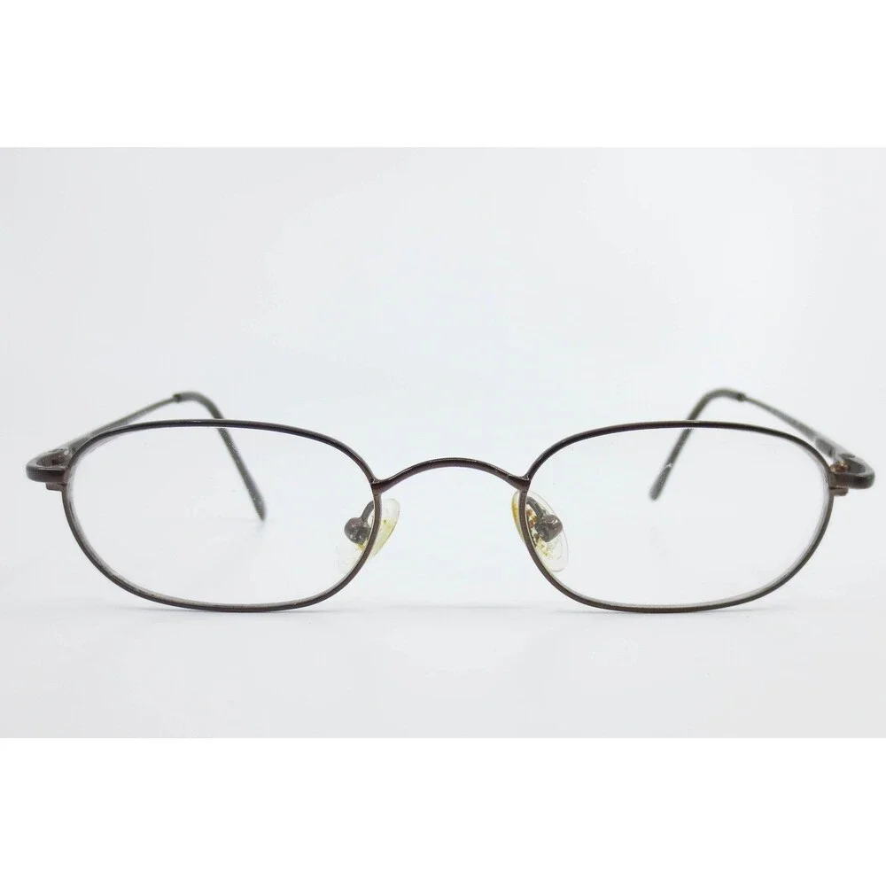 Safilo Team 4104 JJ6 Eyeglasses Dark Brown Oval Metal Frames 47-19-140 Italy